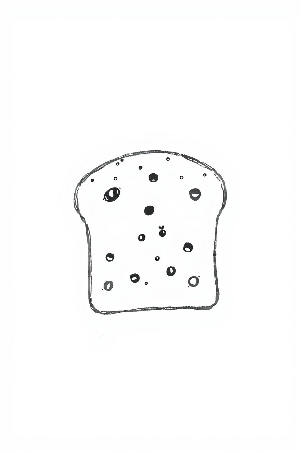 Black and White Bread Drawing