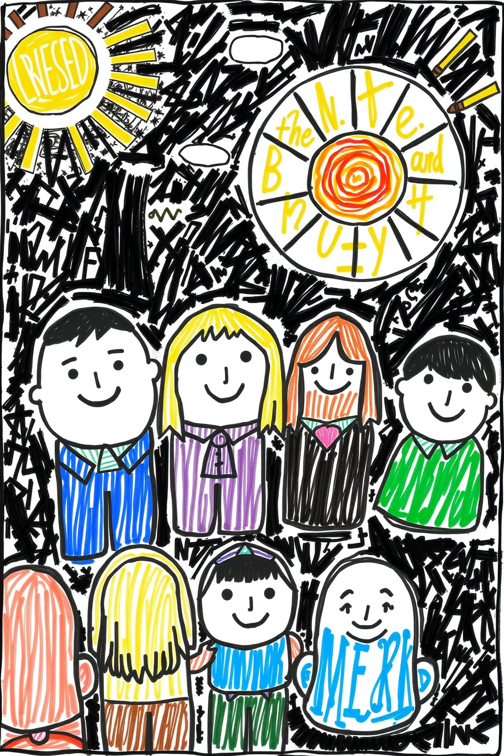 Blessed Community Doodle Drawing