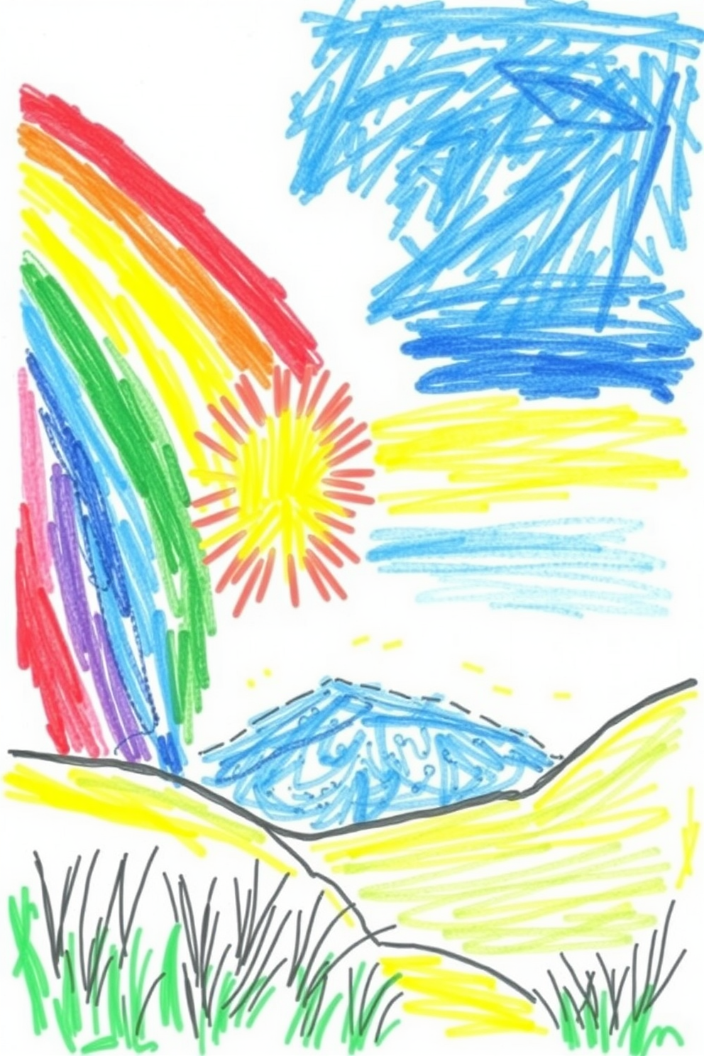 Colorful Rainbow Drawing