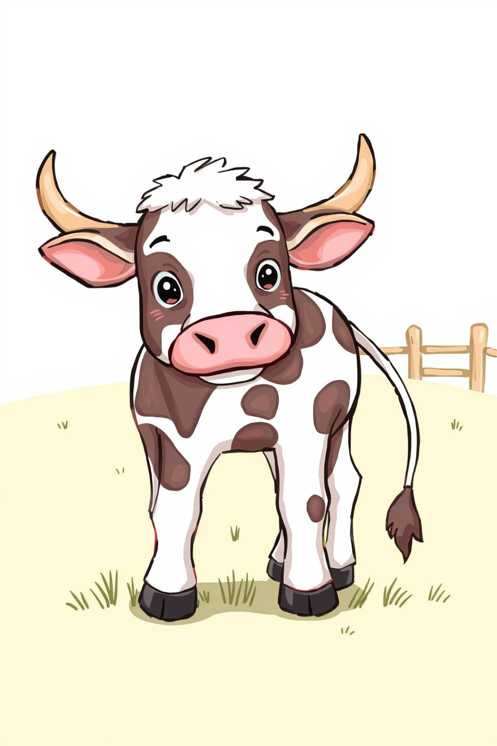 Cute Cattle Drawing