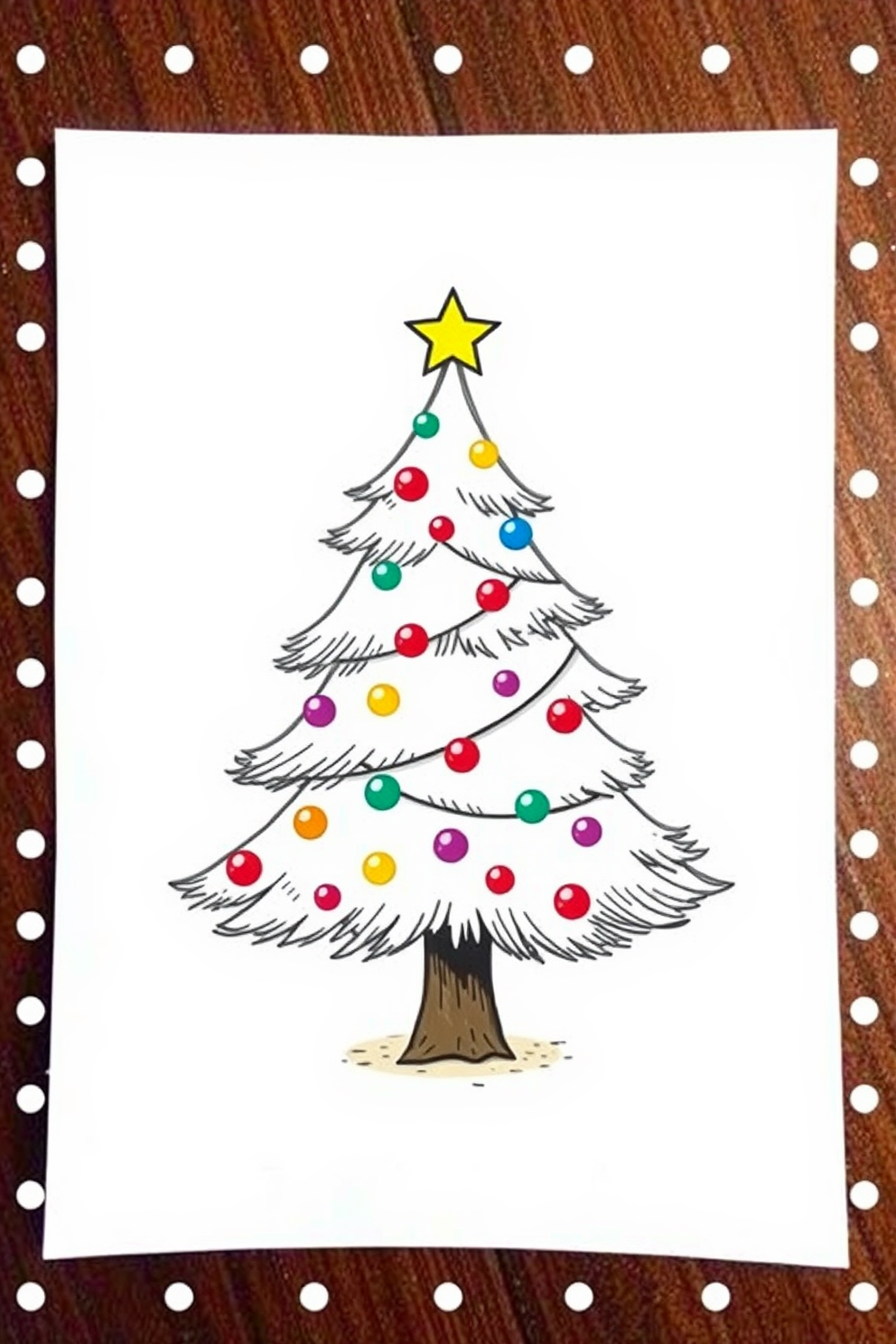 Cute Christmas Tree Drawing