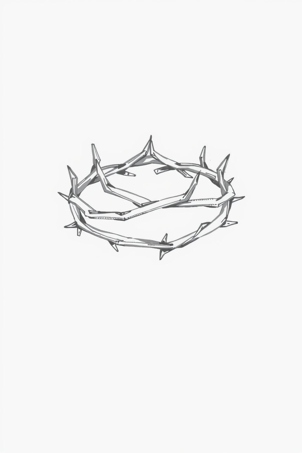 Cute Crown of Thorns Sketch Drawing