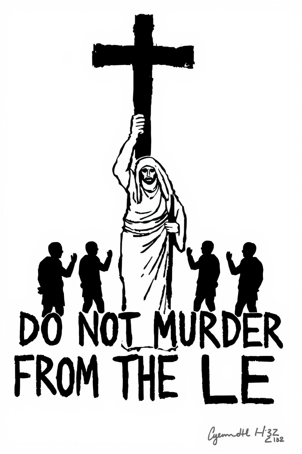 Do Not Murder From The Bible Drawing