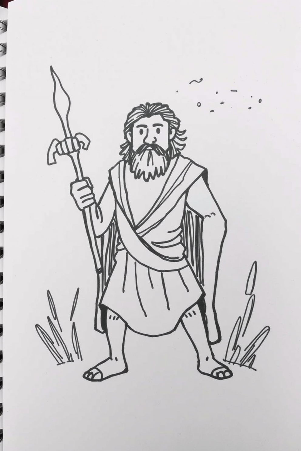 Doodle Drawing of Samson’s Adventures in the Bible Drawing