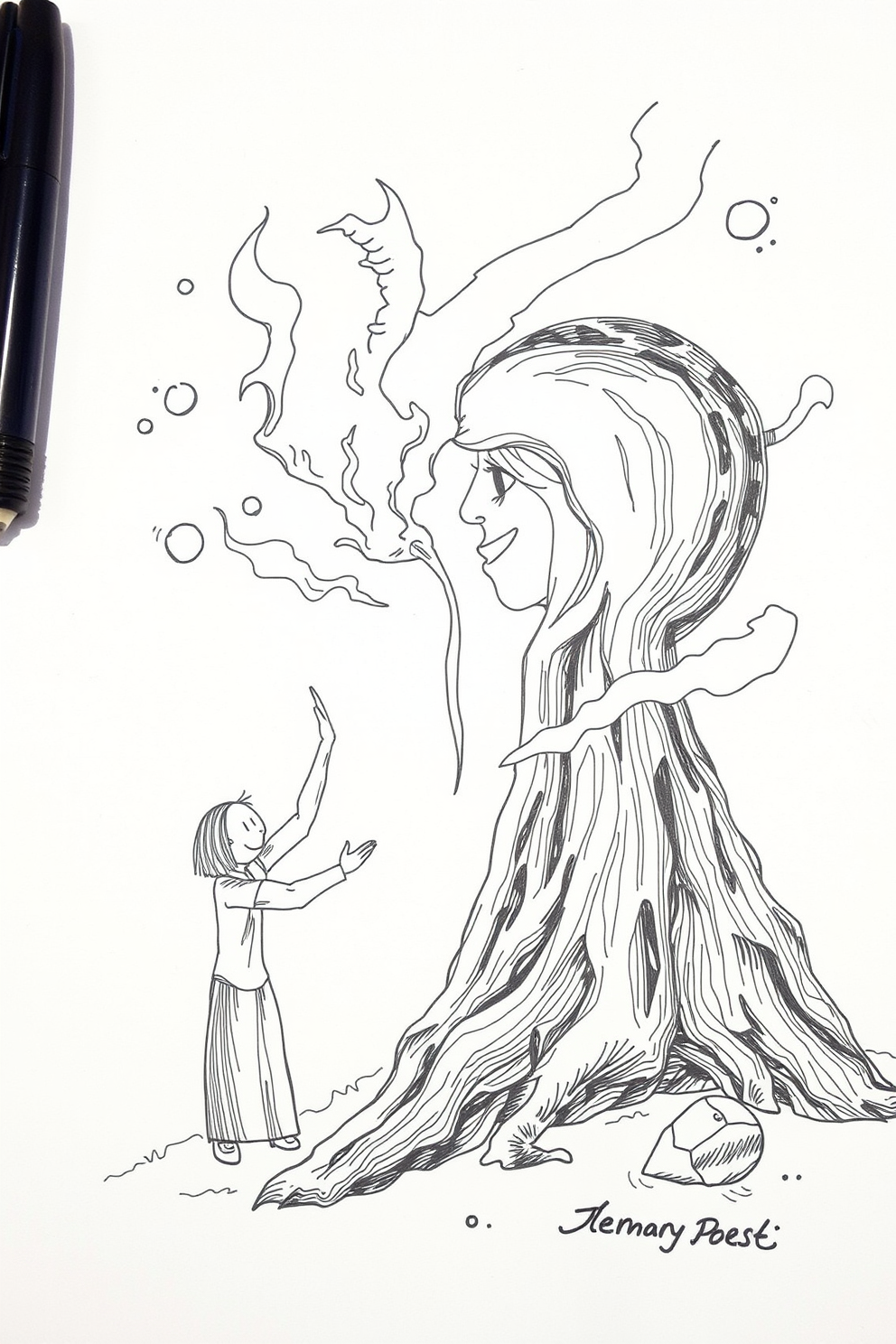 Doodle Drawing of the Creation