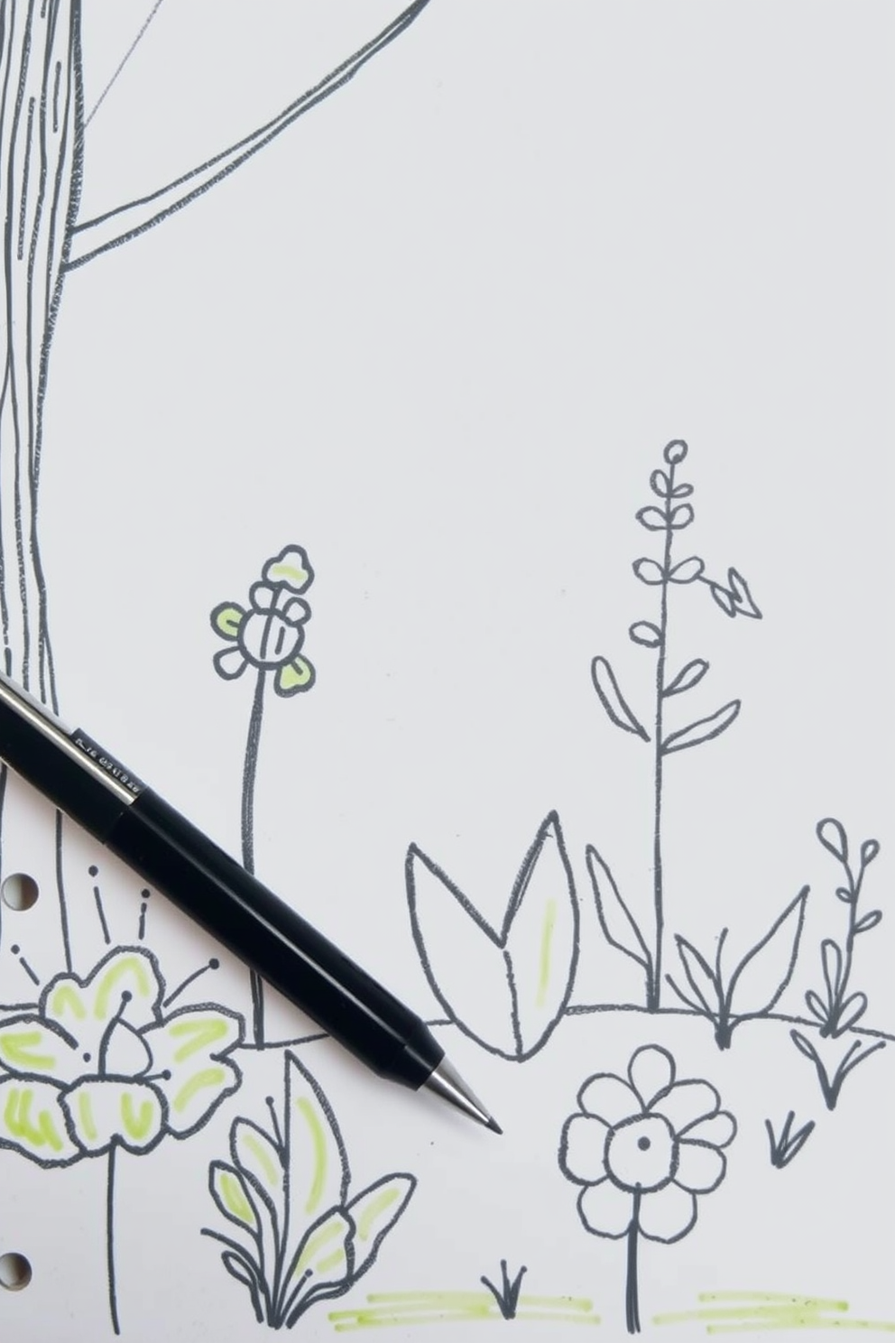 Doodle Garden With Mustard Seed Drawing