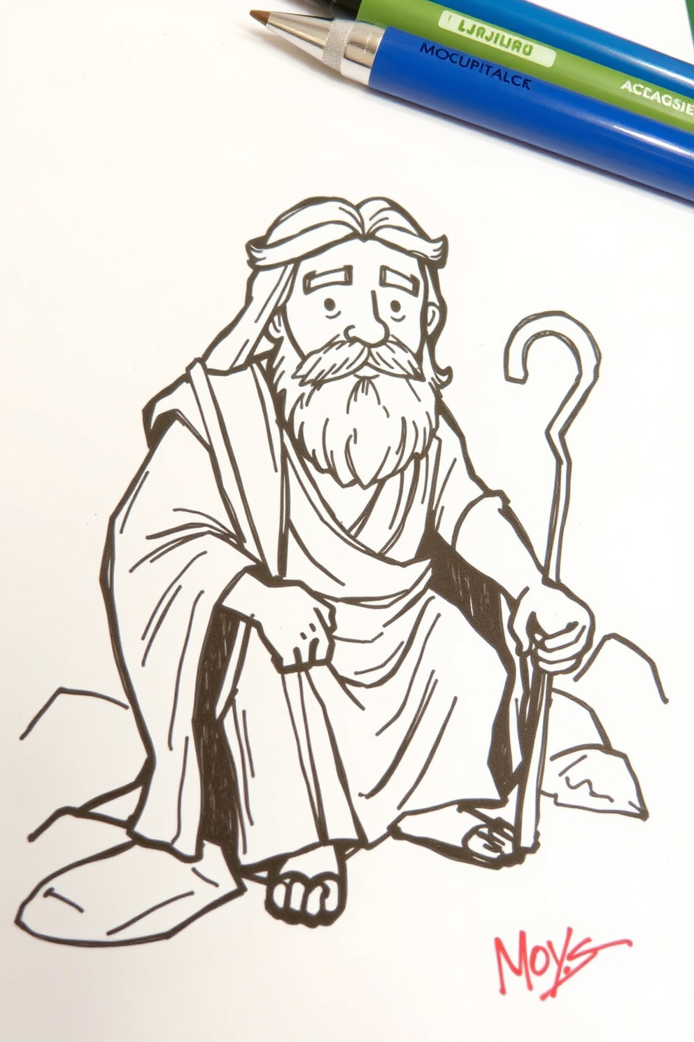 Doodle Moses Drawing