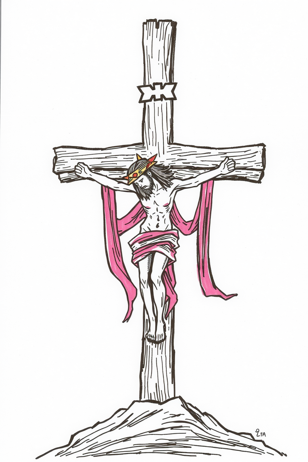 Doodle of the Crucifixion of Jesus