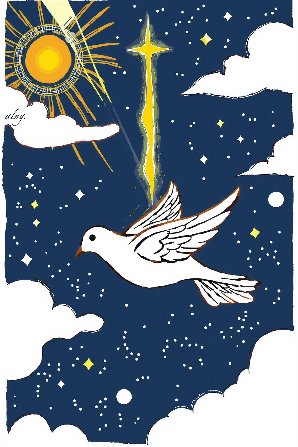 Doodle of the Holy Spirit Dove
