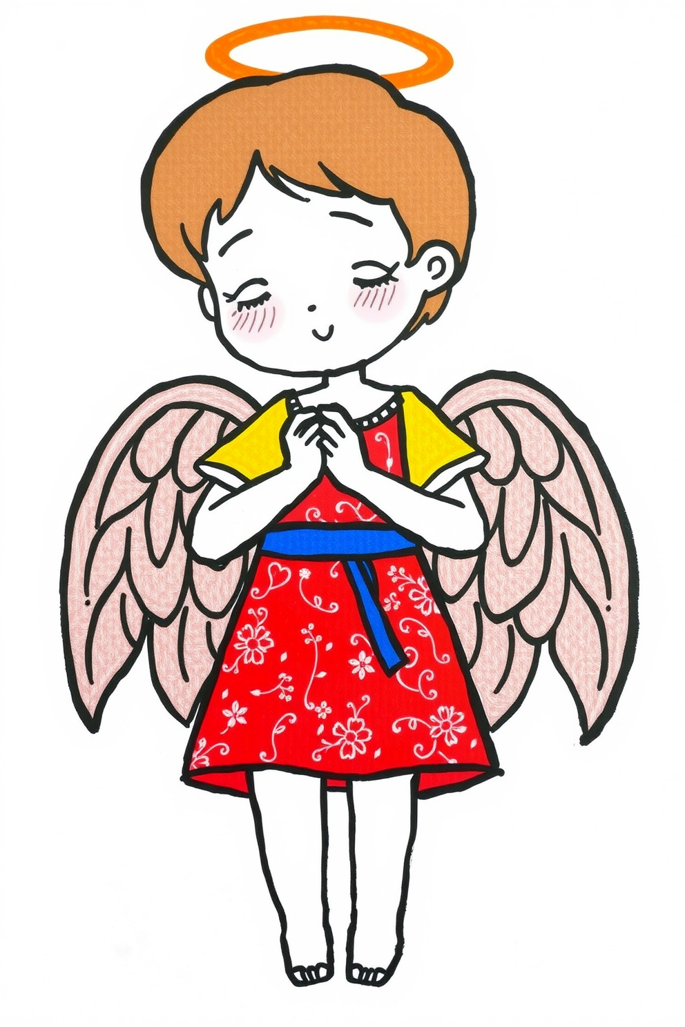 Easy Angel Drawing