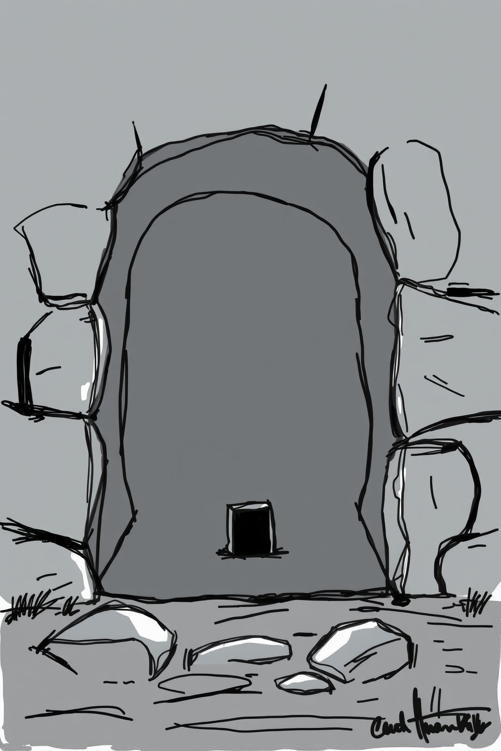 Empty Tomb Doodle Drawing