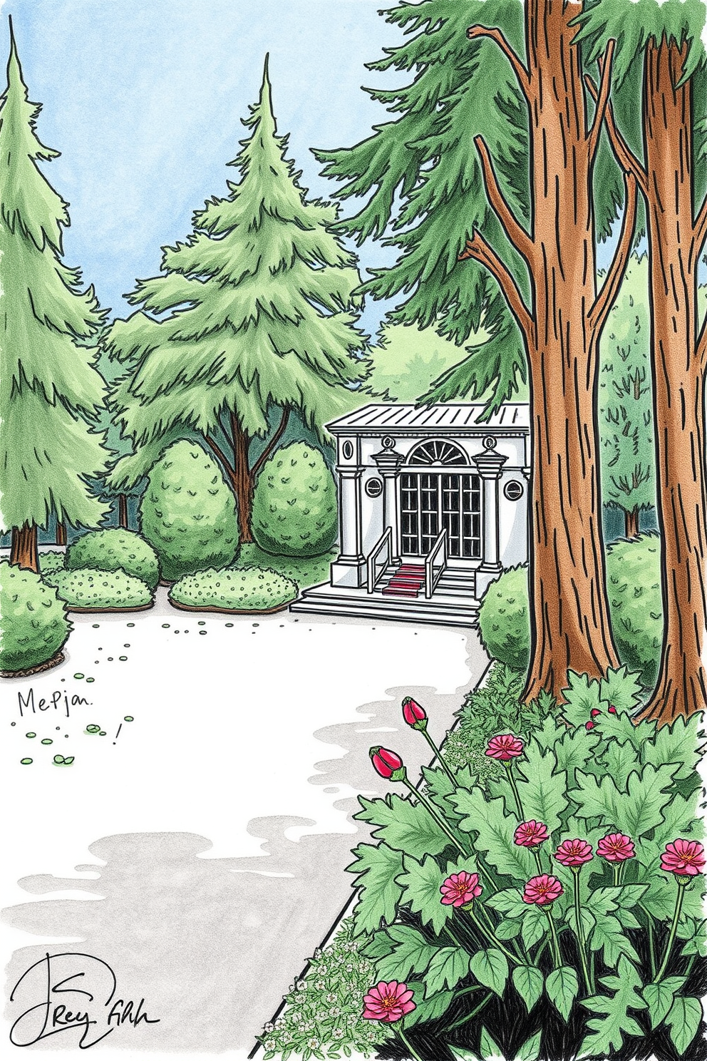 Garden of Gethsemane drawing