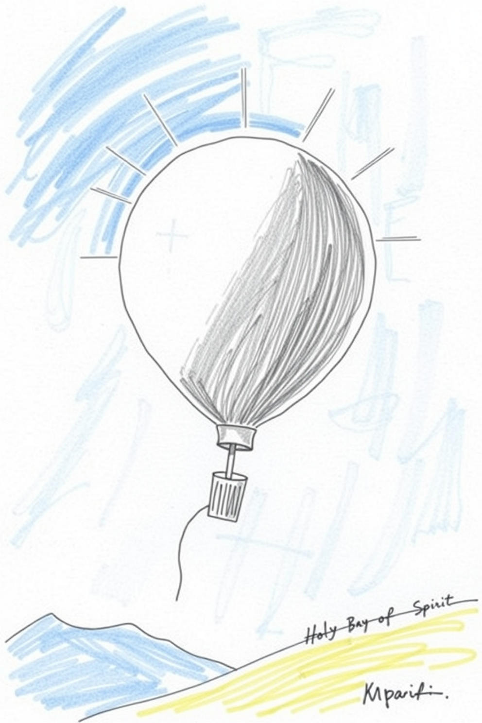 Holy Spirit Balloon Drawing