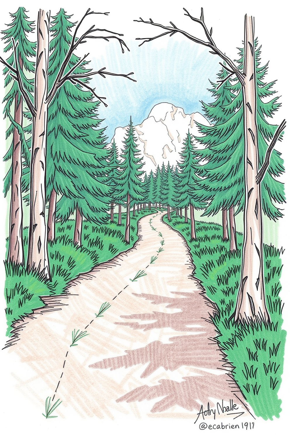 Humble Pathway drawing