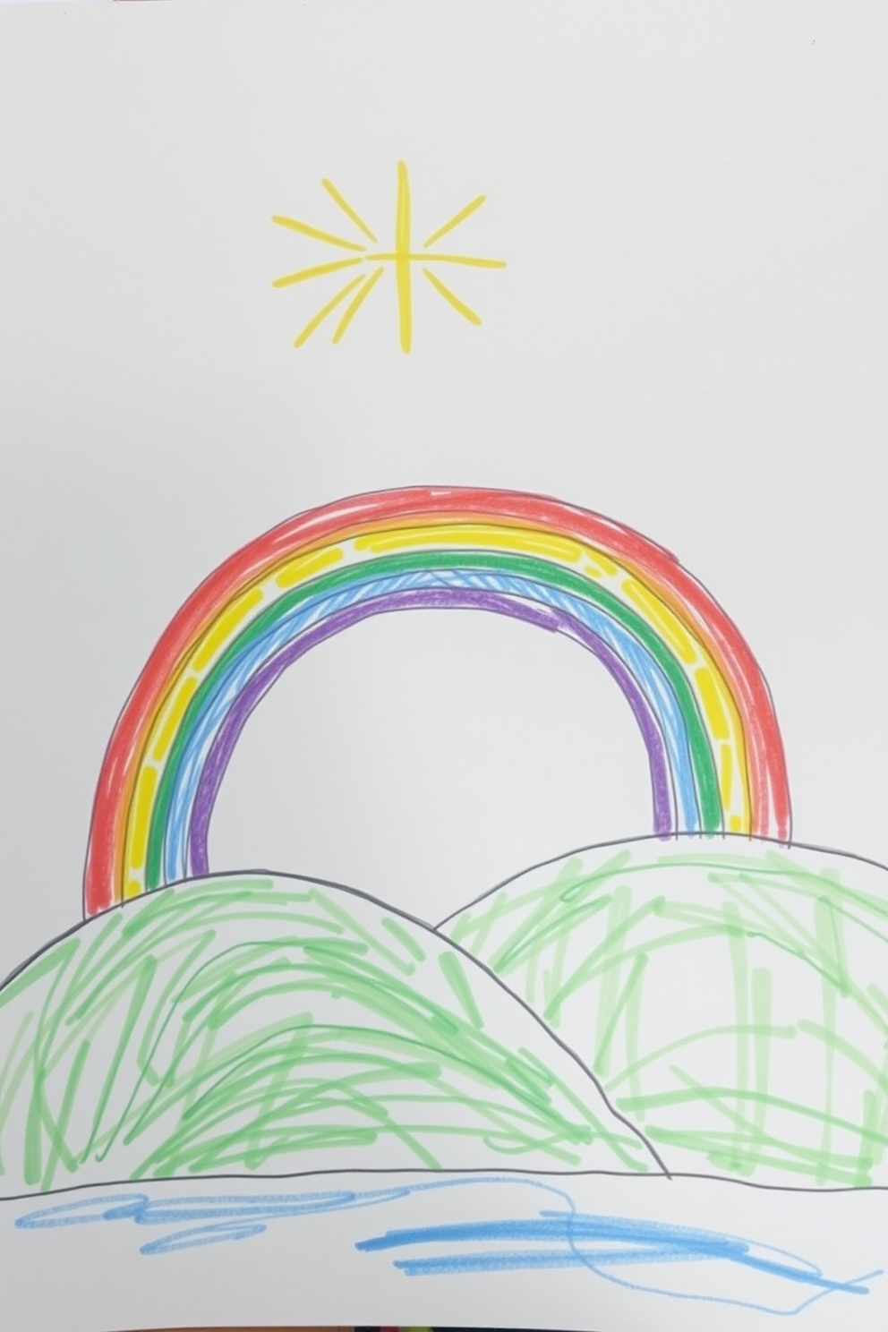 Jesus Loves Me Rainbow Drawing