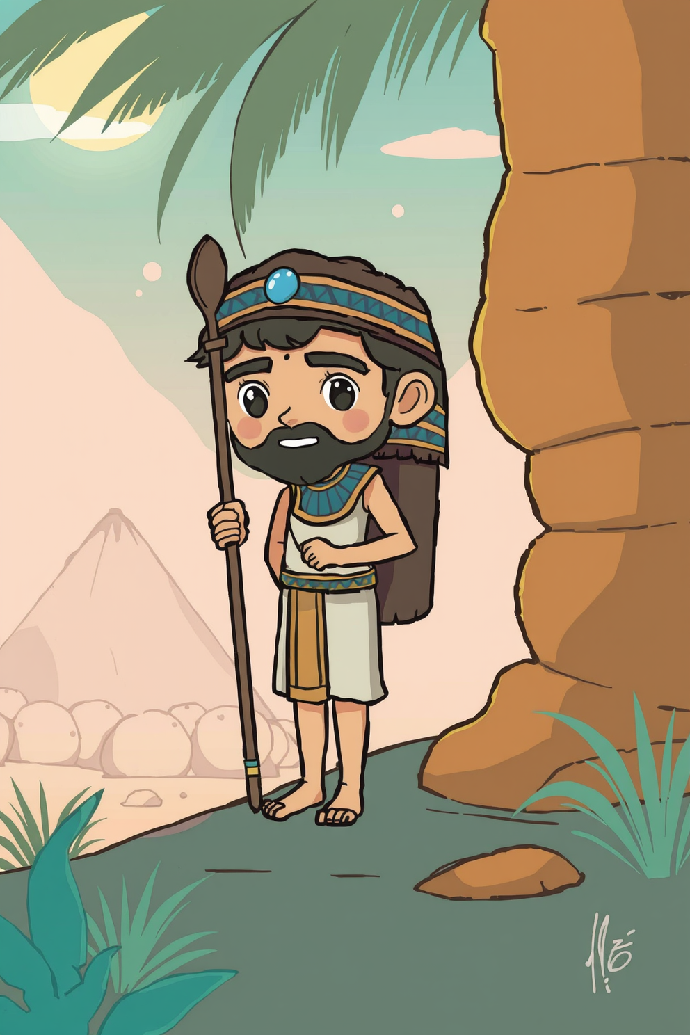 Joseph in Egypt Cute Drawing