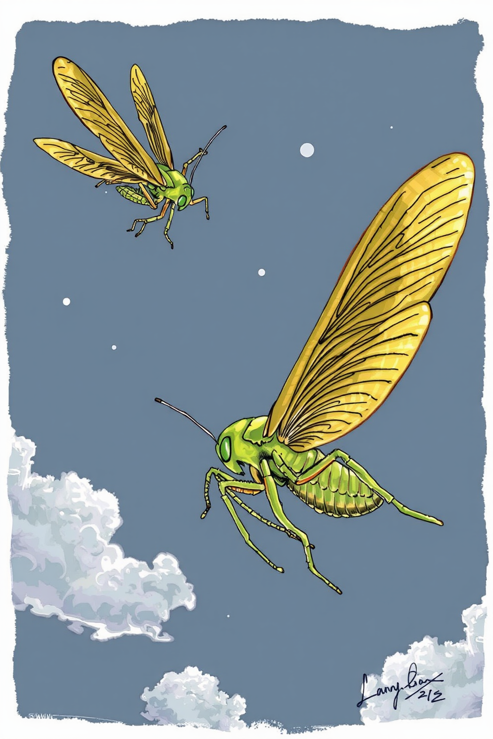 Locusts in the Sky Drawing