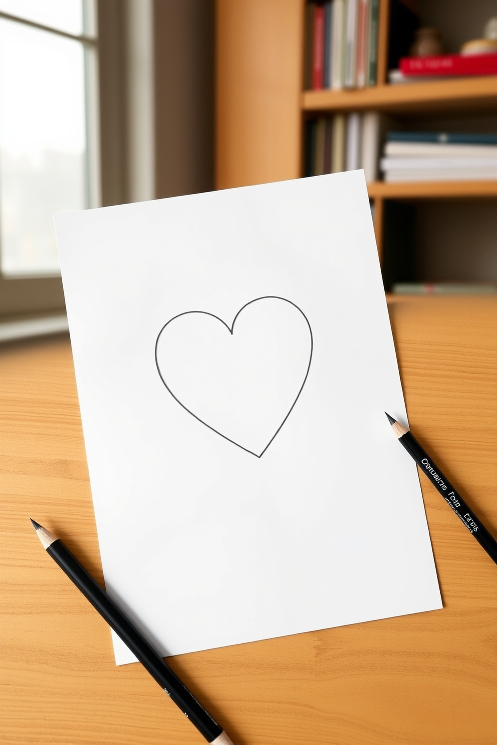 Monoline Drawing of a Heart-Shaped Egg Drawing