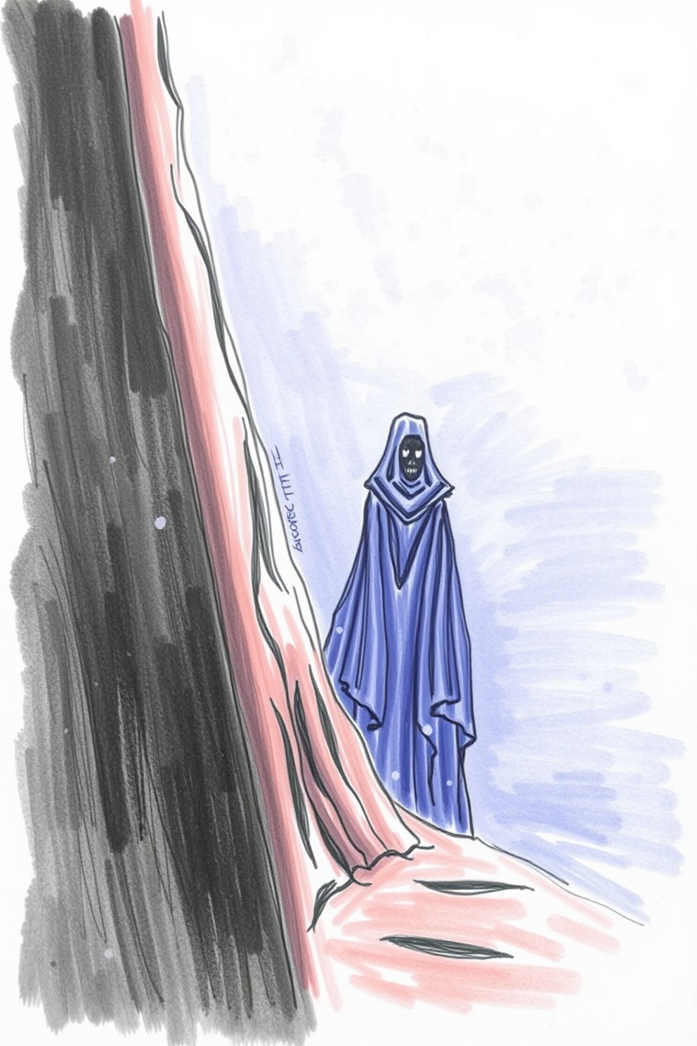 Mournful Soul in Light drawing