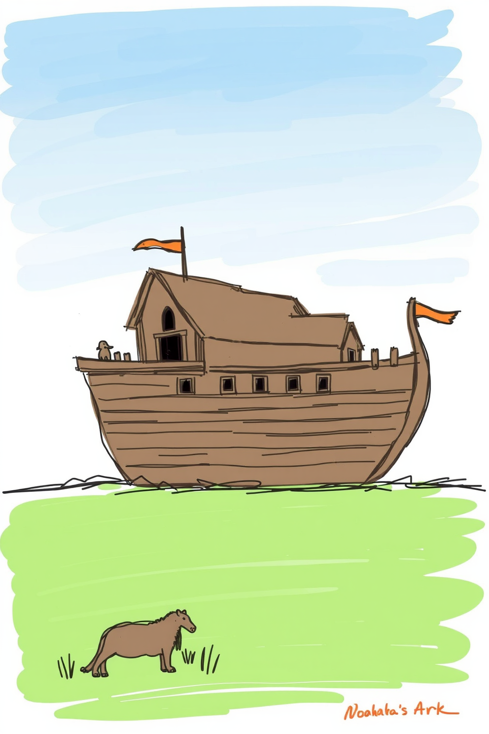 Noah's Ark Sketch Drawing