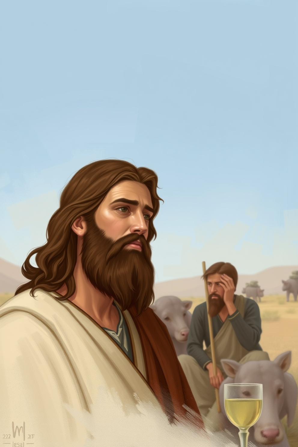 Peter Denies Jesus Realistic Character Drawing