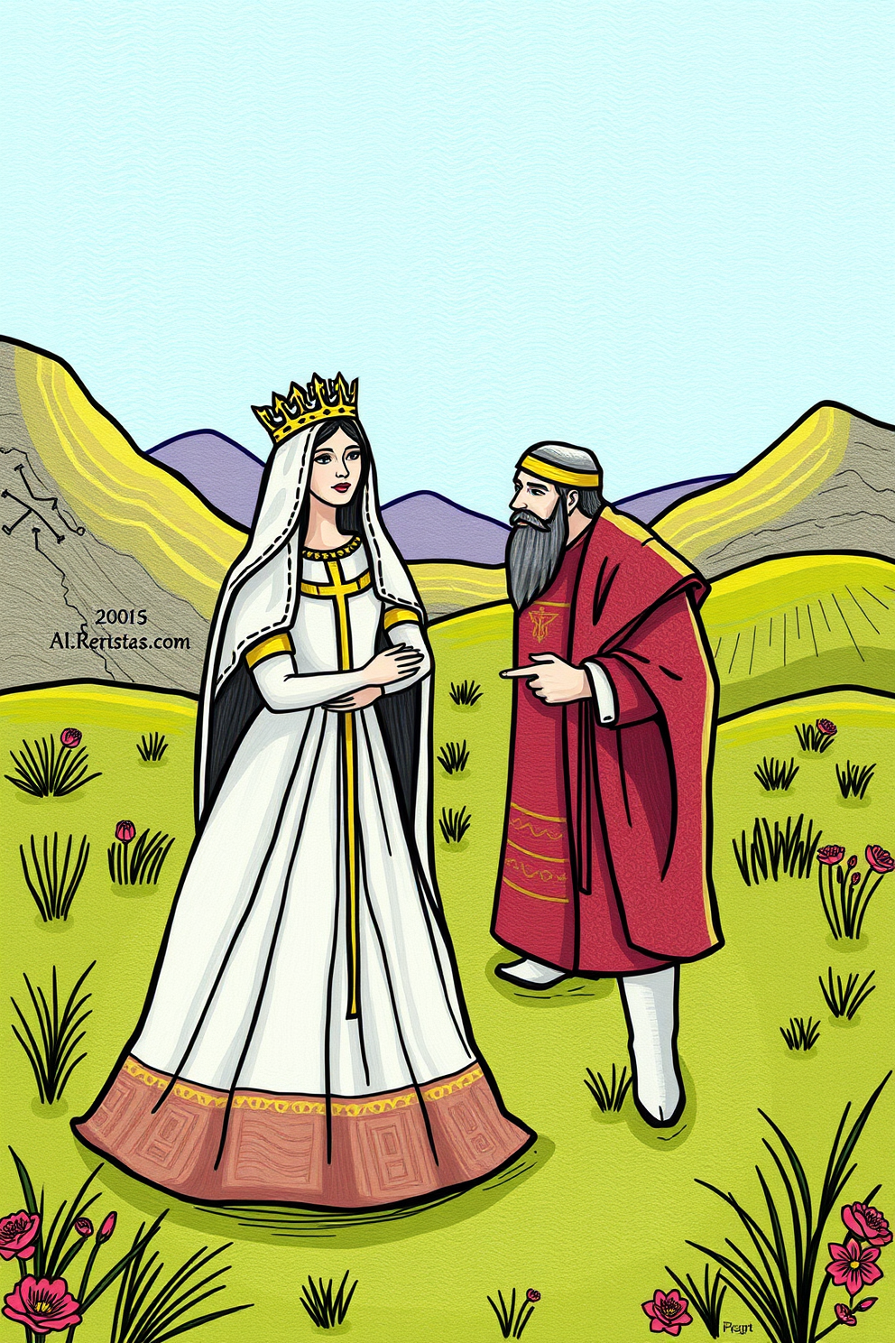 Queen Esther and Mordecai Drawing