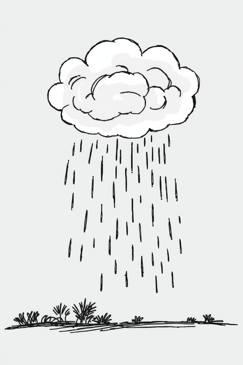 Rain Cloud Drawing