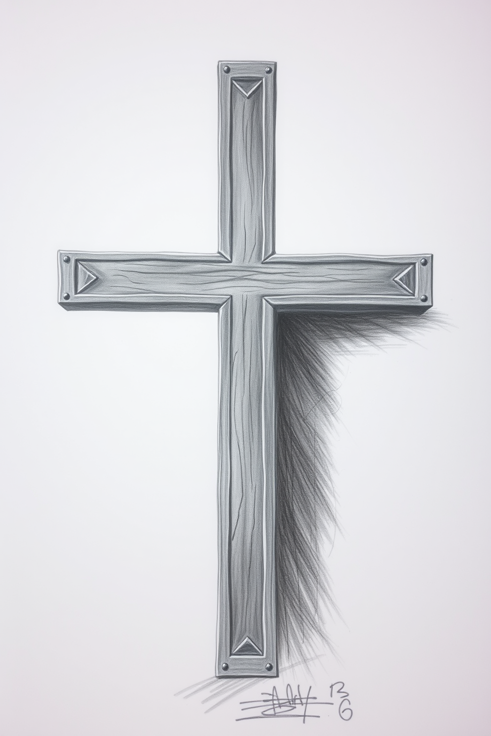 Realistic Cross Drawing