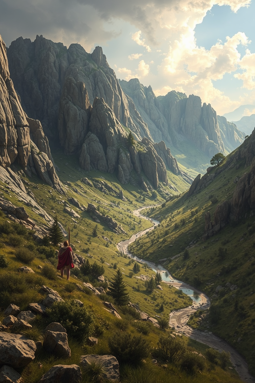 Realistic Depiction of the Valley Where Samson Fell