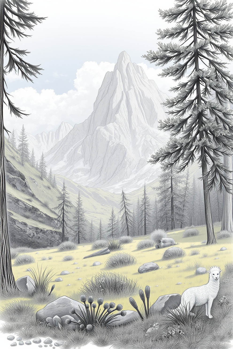 Realistic Gethsemane Landscape Drawing