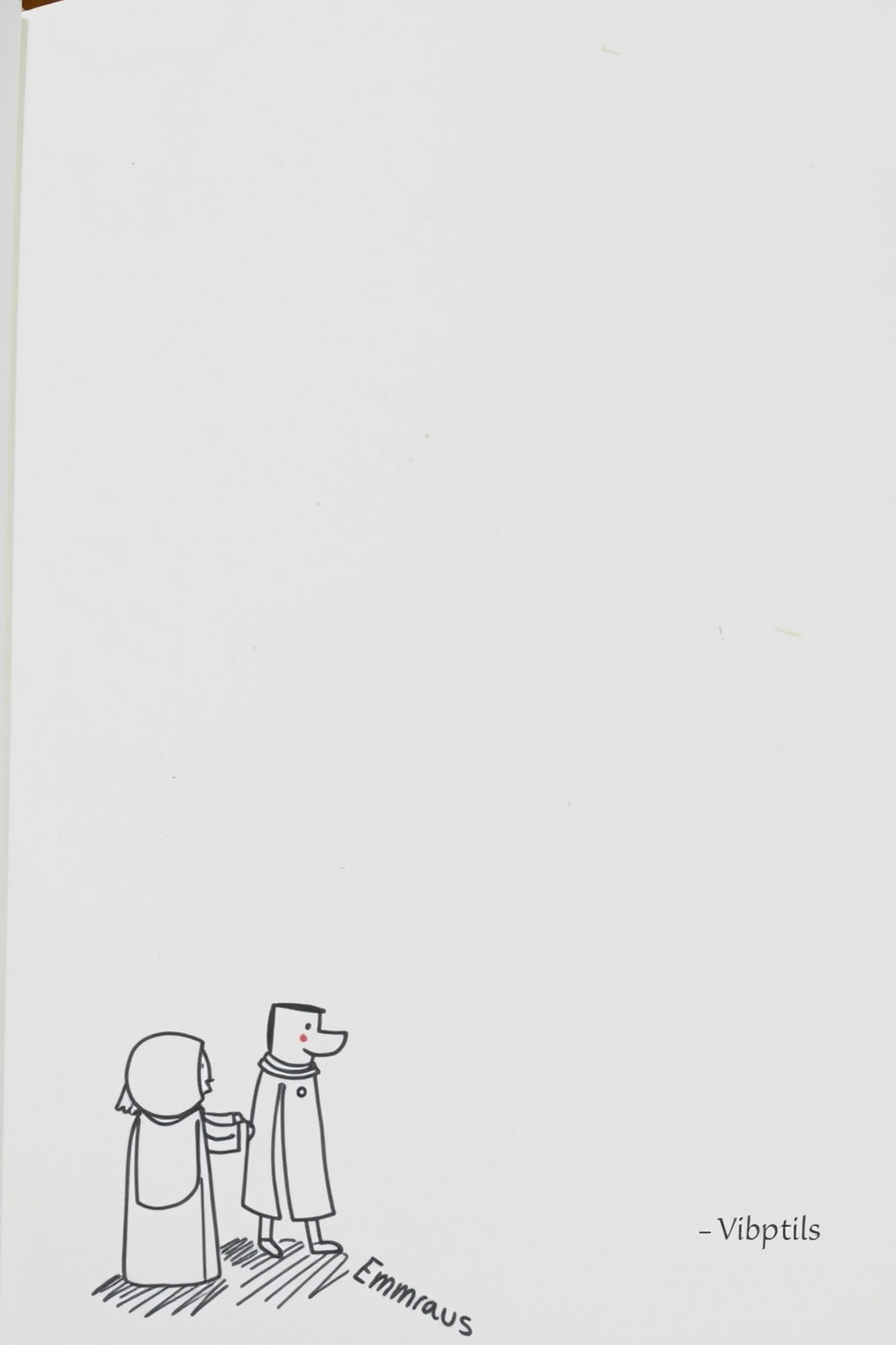 Road to Emmaus Doodle with Figures Drawing