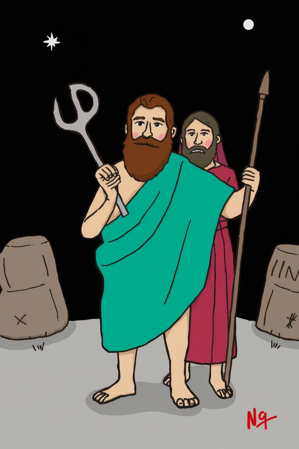 Saul Becomes Paul Simple Drawing