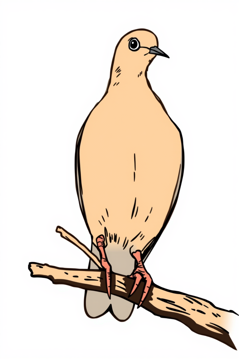 Simple Dove Drawing
