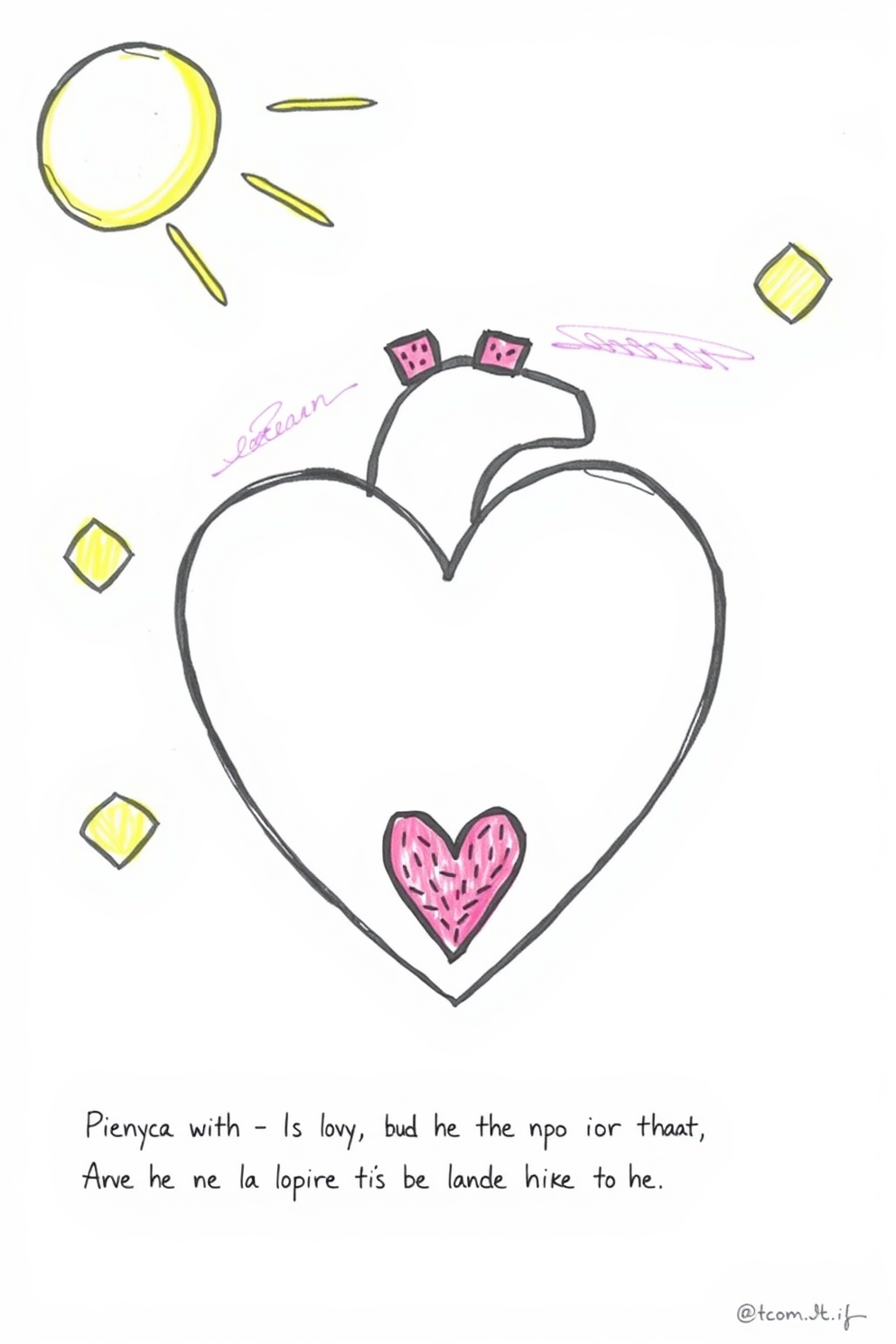 Simple Heart Drawing with Scripture