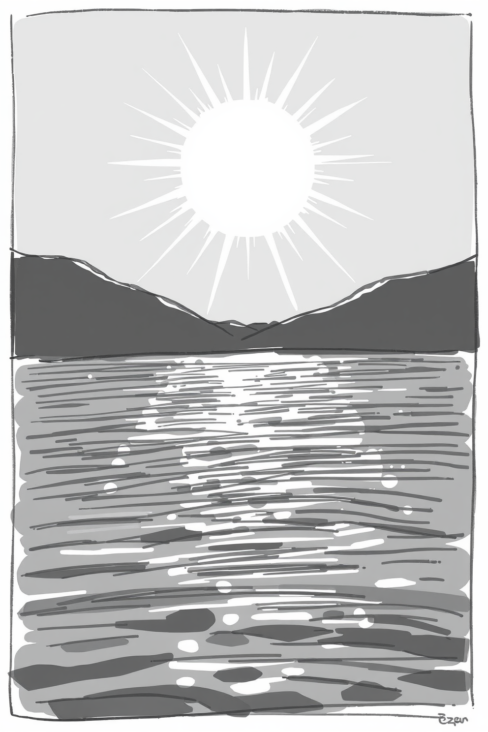 Sketch of Jesus, the Light of the World Drawing