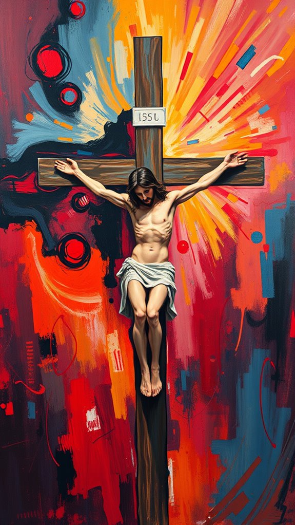 abstract depiction of crucifixion