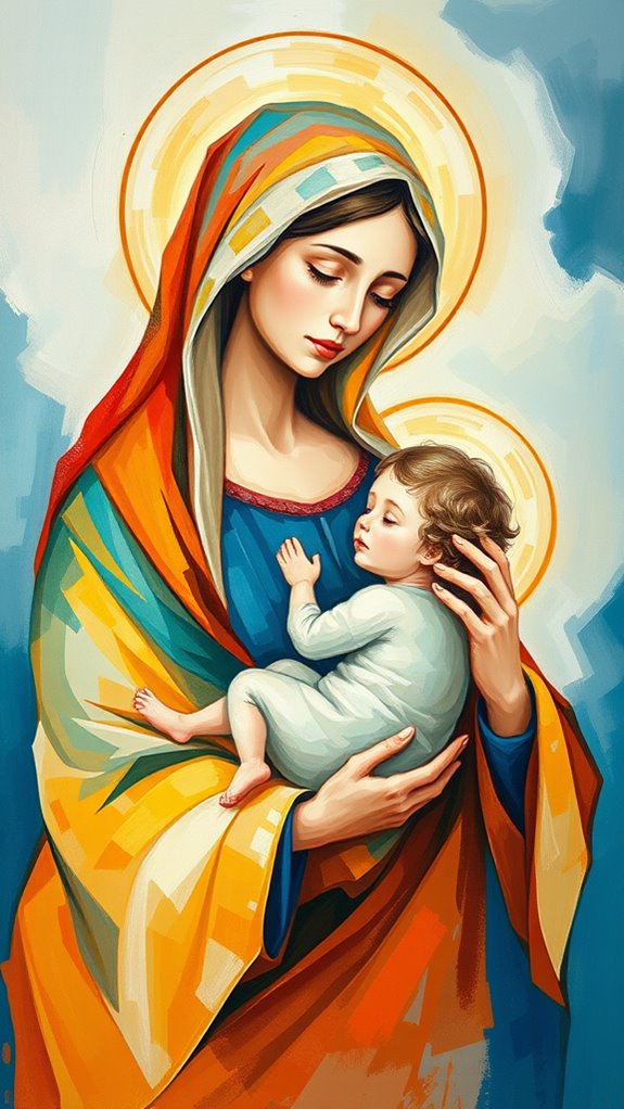 abstract depiction of mary