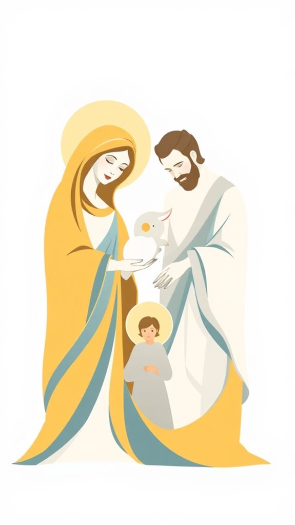 abstract holy family clipart