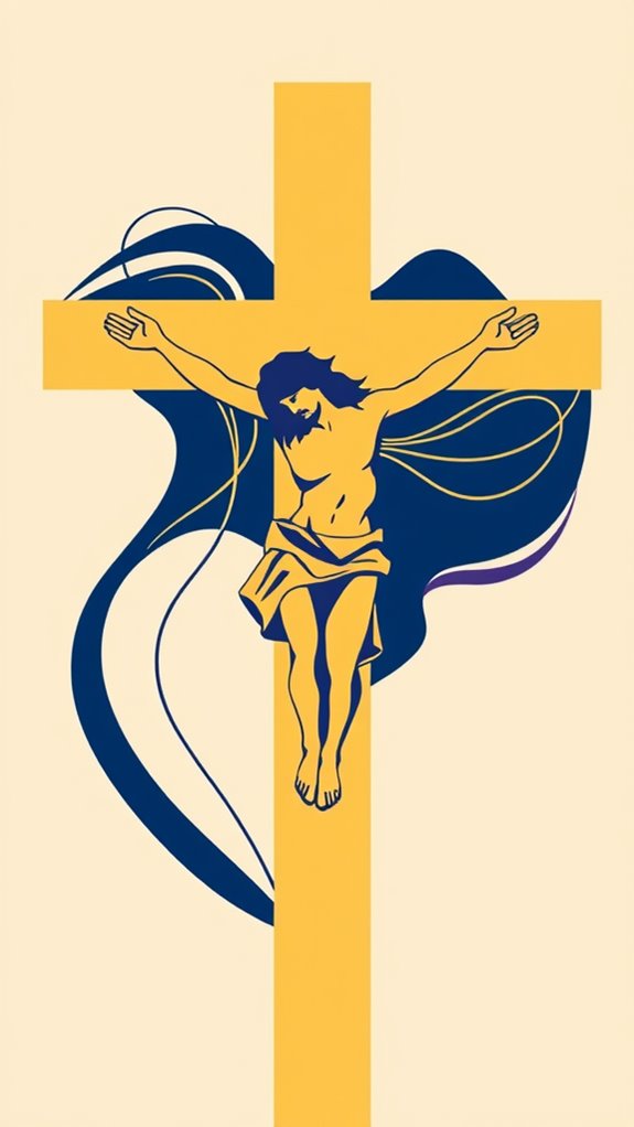 abstract jesus cross illustration