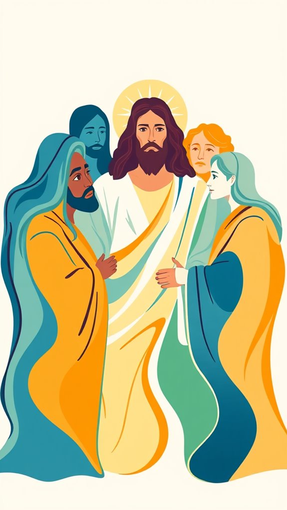 abstract jesus disciples art