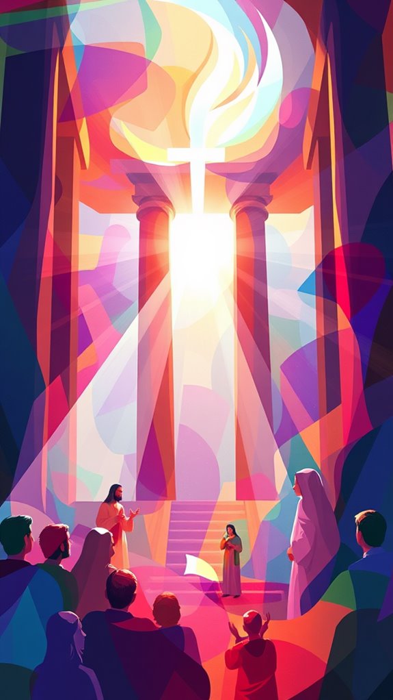 abstract jesus temple design