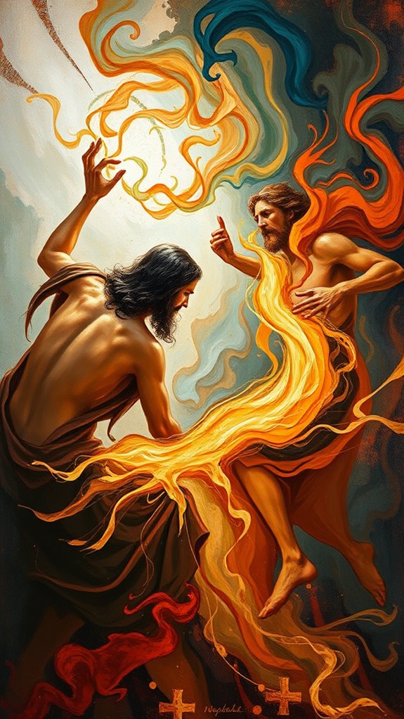 abstract jesus temptation art