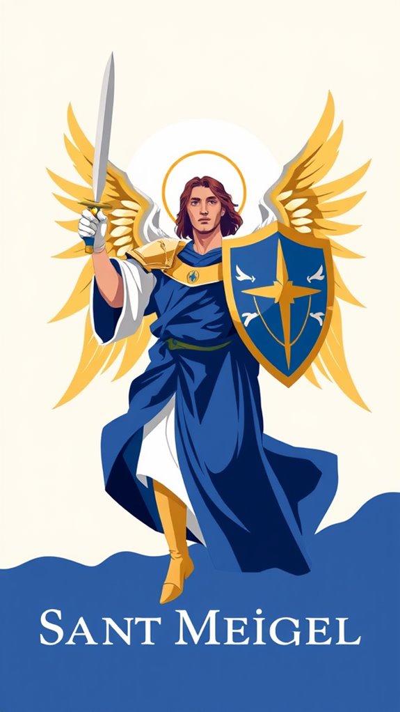 abstract st michael artwork