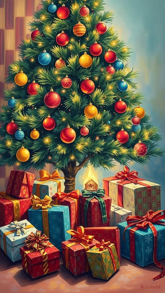 acrylic christmas gift painting