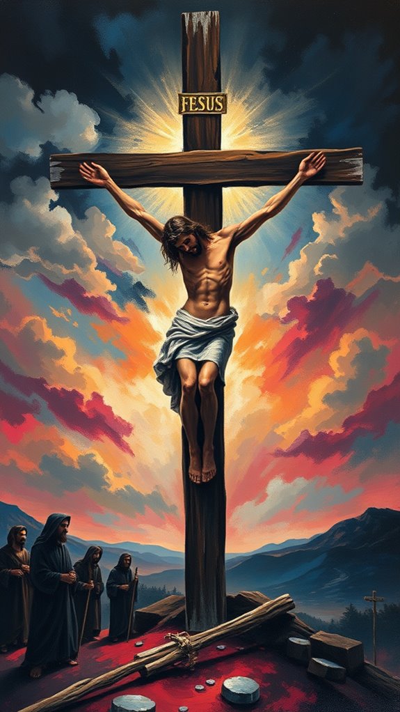 acrylic painting of crucifixion