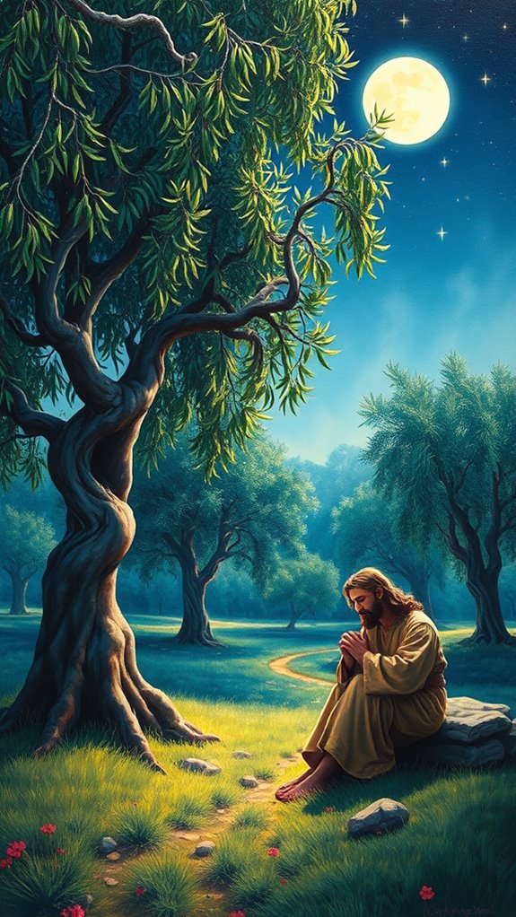 acrylic painting of gethsemane