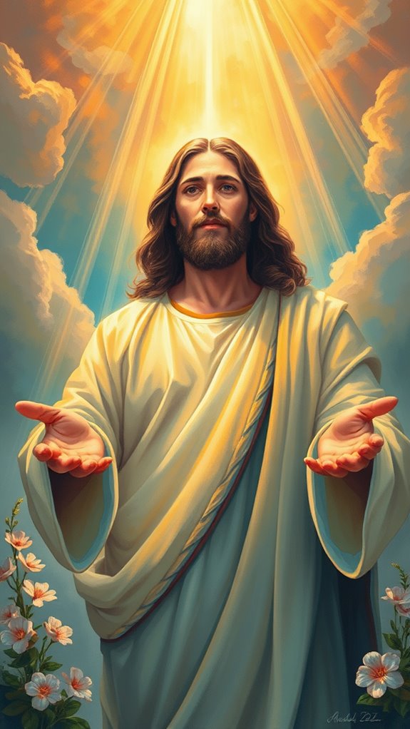 acrylic painting of jesus