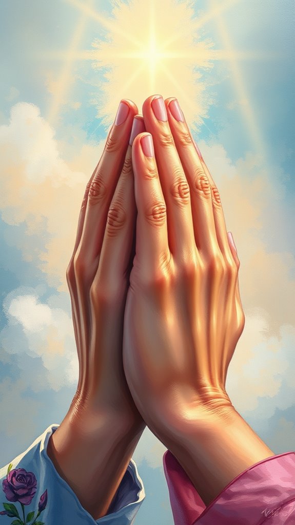 acrylic painting of prayer