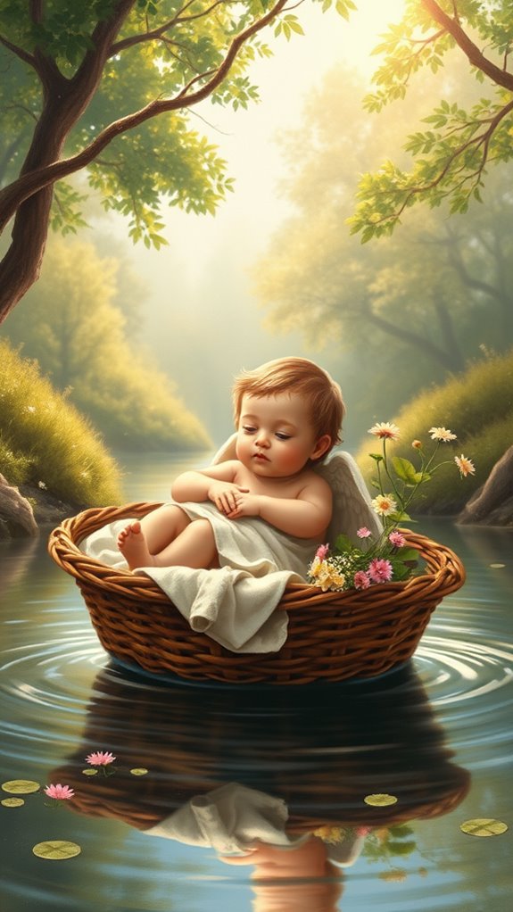 adorable baby moses artwork