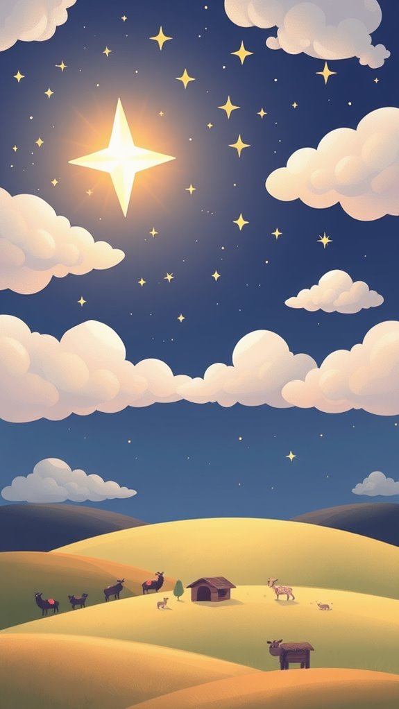 adorable bethlehem star illustration